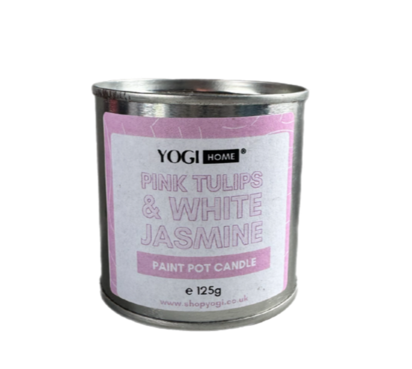 Pink Tulips and White Jasmine Pot Candle