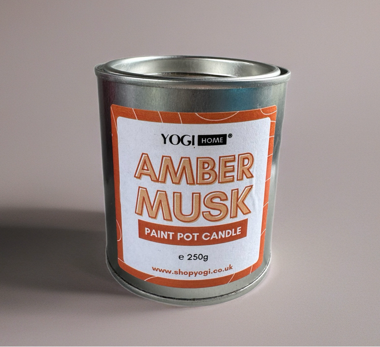 Amber Musk Paint Pot Candle