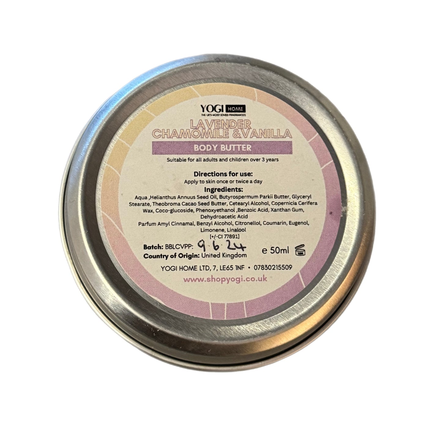 Lavender, Chamomile & Vanilla Body Butter – 50ml